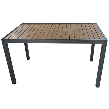 Marlon Terrastafel – 140x80cm – Antraciet/Woodlook