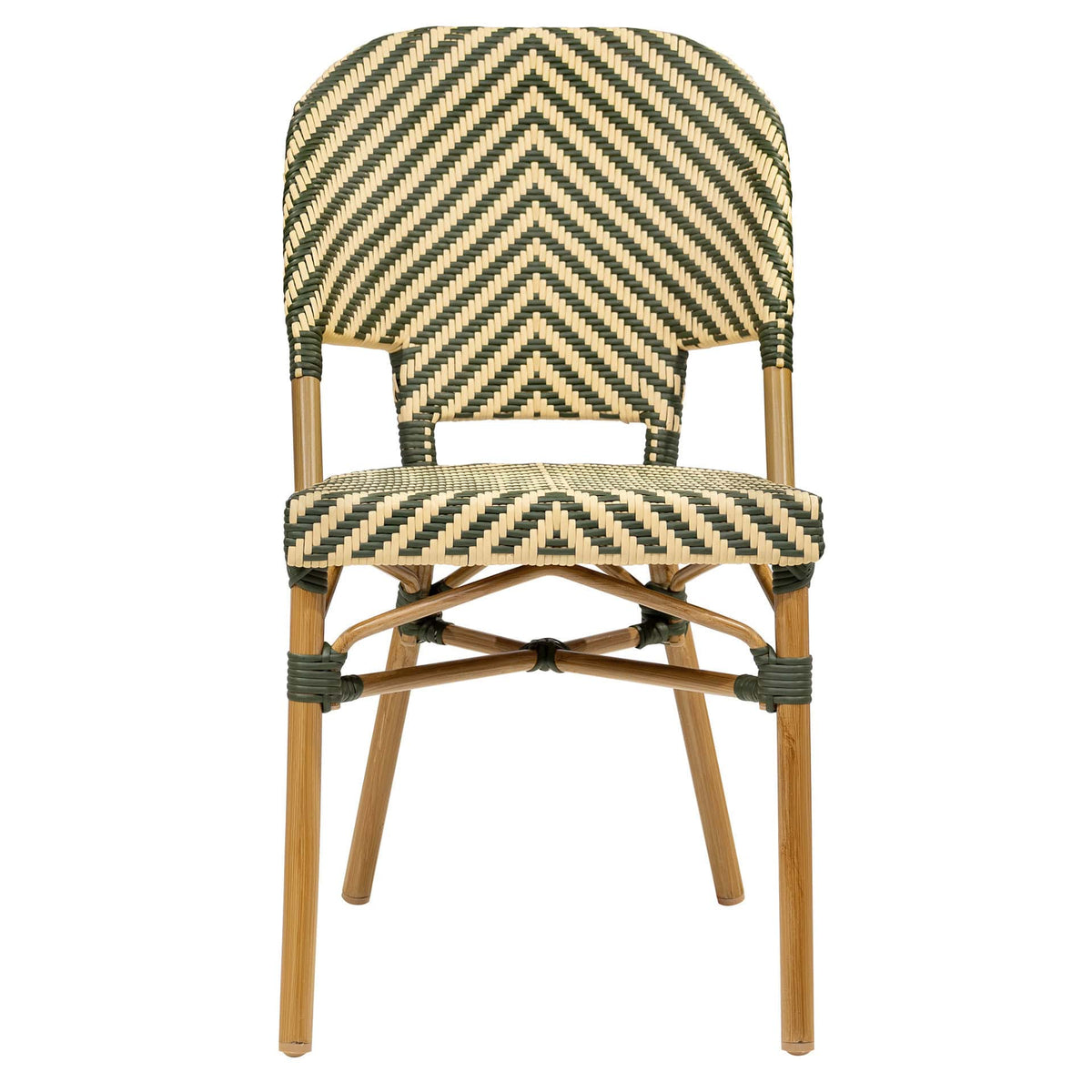Tibaut Terrasstoel – Bamboo/Groen-Beige