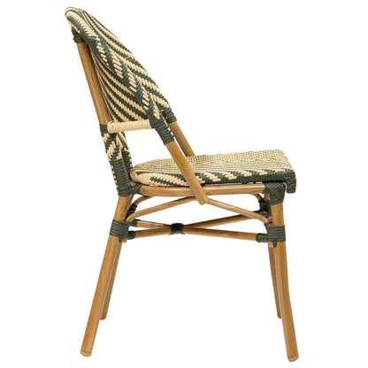 Tibaut Terrasstoel – Bamboo/Groen-Beige