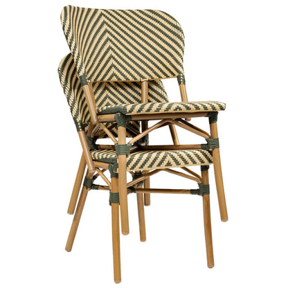 Toujours Terrasstoel – Bamboo/Groen-Beige