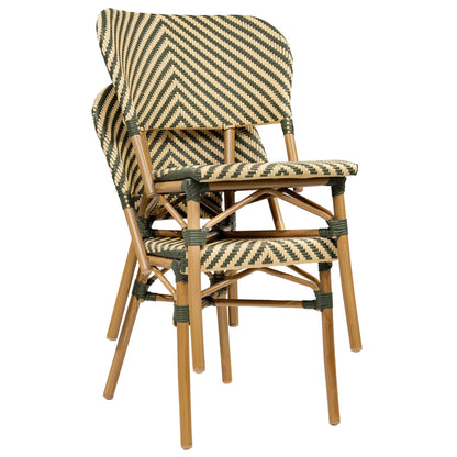 Tibaut Terrasstoel – Bamboo/Groen-Beige