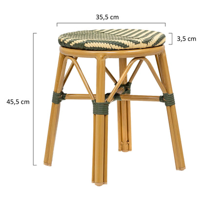 Toujours Hocker – Bamboo/Groen-Beige