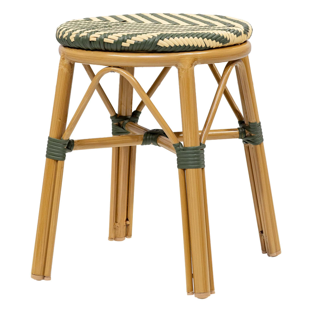 Toujours Hocker – Bamboo/Groen-Beige