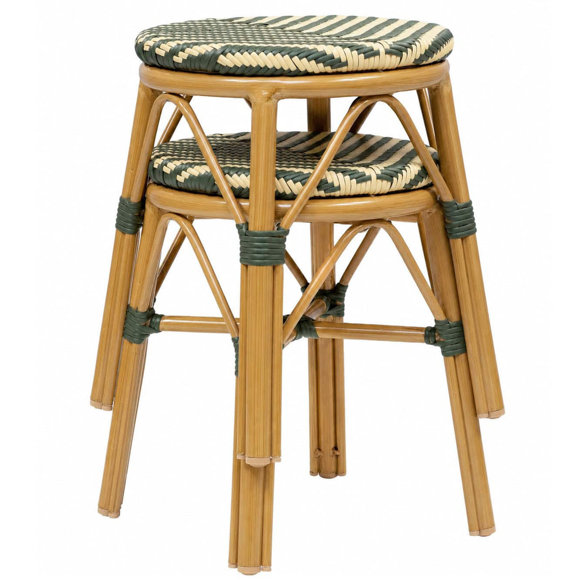Toujours Hocker – Bamboo/Groen-Beige