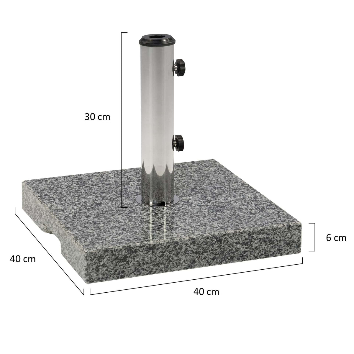 Parasolvoet Graniet – 40x40cm – 25kg