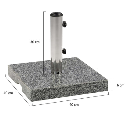 Parasolvoet Graniet – 40x40cm – 25kg