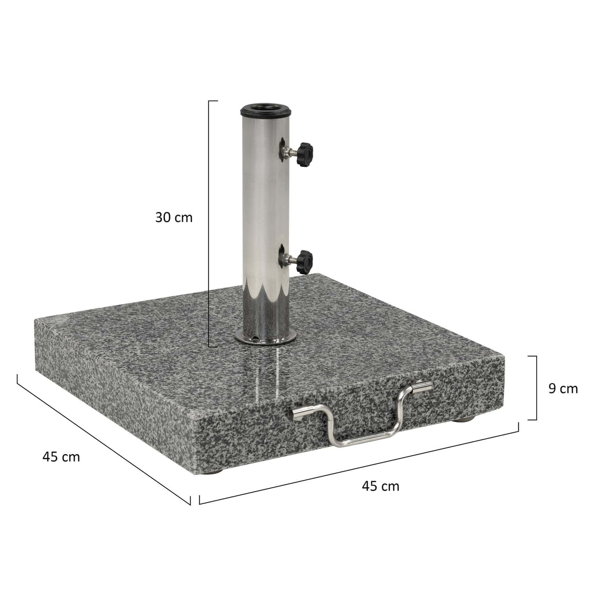 Parasolvoet Graniet – 45x45cm – 40kg