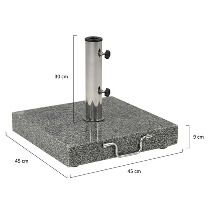 Parasolvoet Graniet – 45x45cm – 40kg