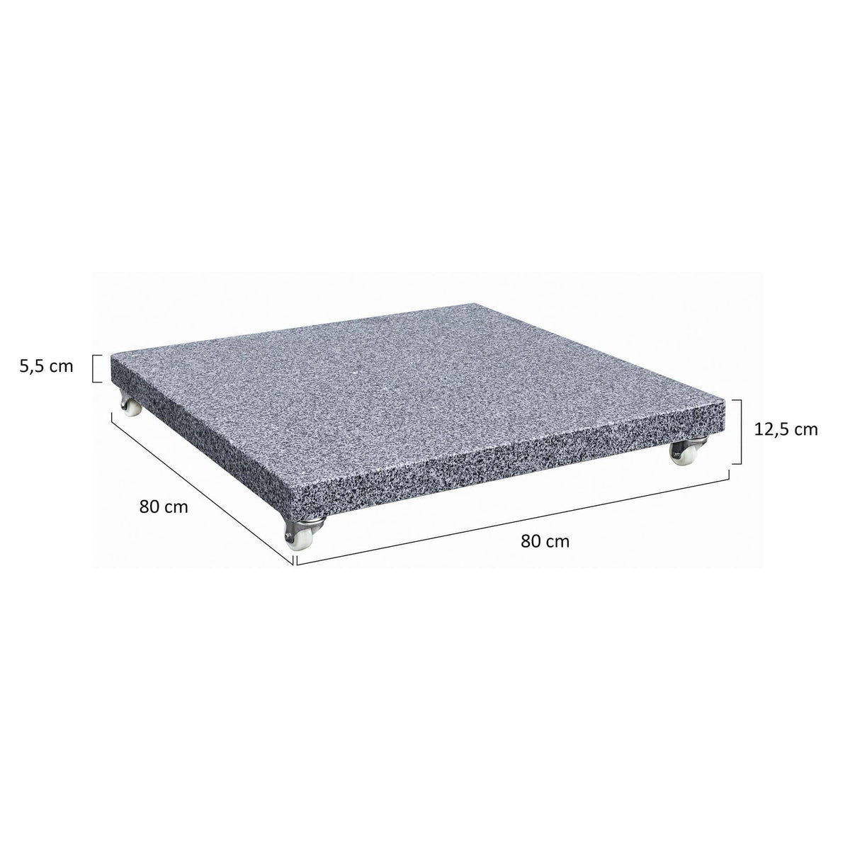 Parasolvoet Graniet – 80x80cm – 90kg