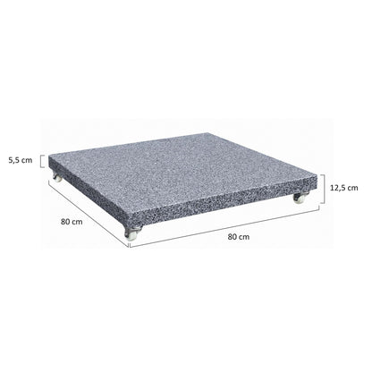 Parasolvoet Graniet – 80x80cm – 90kg