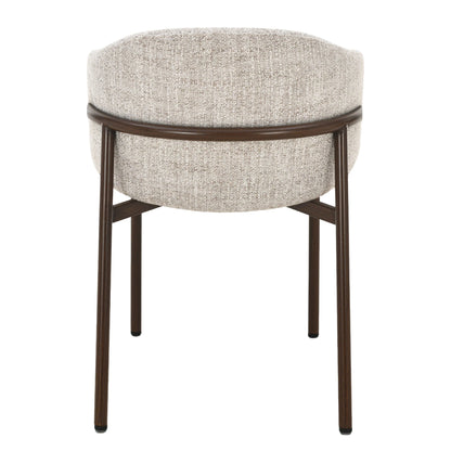 Yuna Stoel - Beige - Walnoot