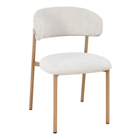 Sora Stoel - Ecru Chenille - Naturel