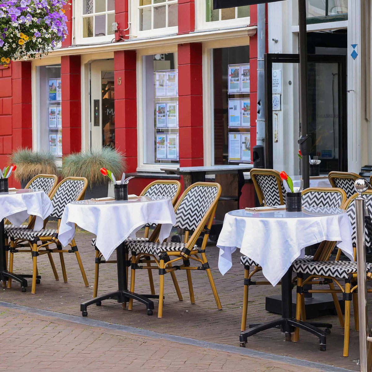 Marceille Terrasstoel – Zwart/Wit