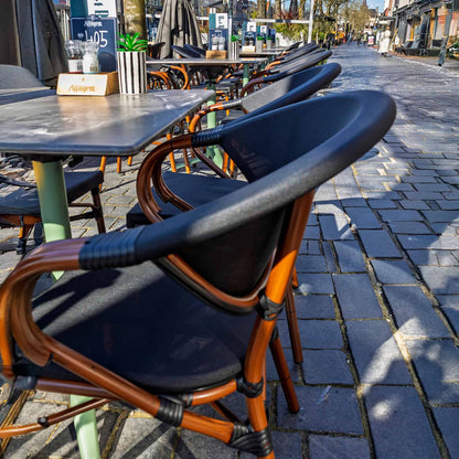 Marino Terrasstoel – Bamboo/Zwart