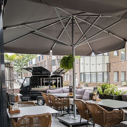 Karin Parasol – 400x400cm – Grijs/Platinum