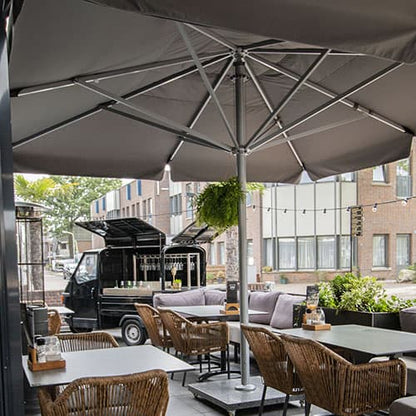 Karin Parasol – 400x400cm – Grijs/Platinum