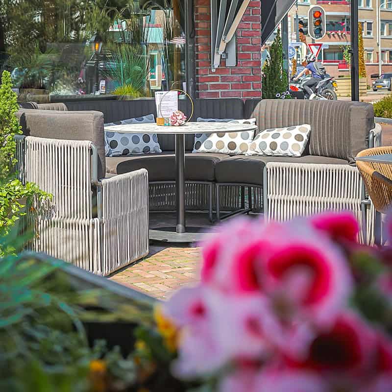 Roma Terrasbank – Rond Large – Zwart