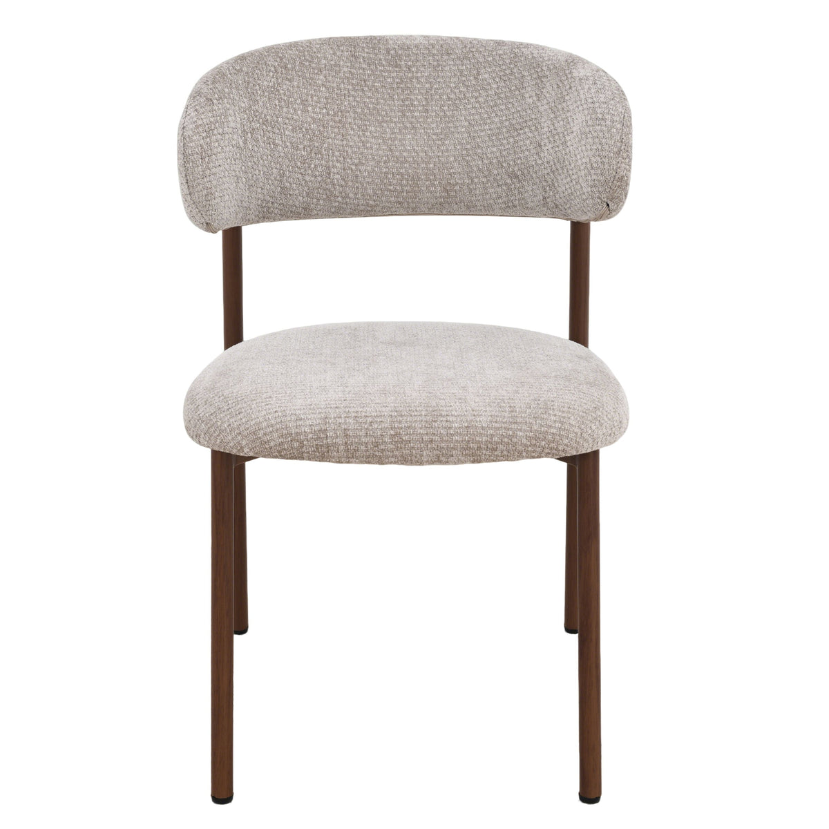 Kiara Eetkamerstoel - Beige Chenille - Walnoot