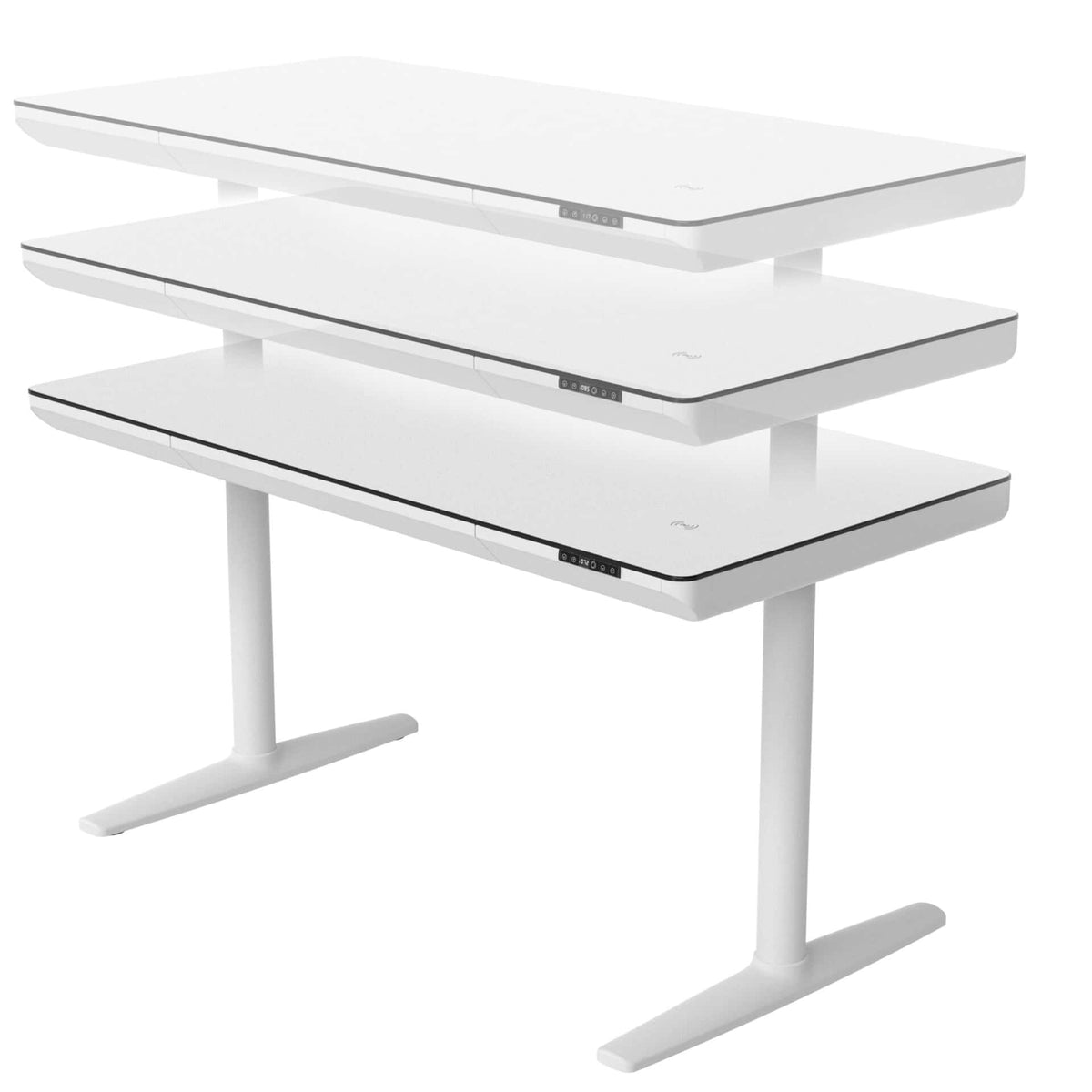 Vero – Verstelbaar Bureau – 140x70cm – Marmer/Zwart